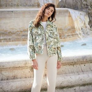 Nanushka Boxy Kiowa Jacket Jungle Jaquard fringe Dior Kenzo Tiger leopard zebra